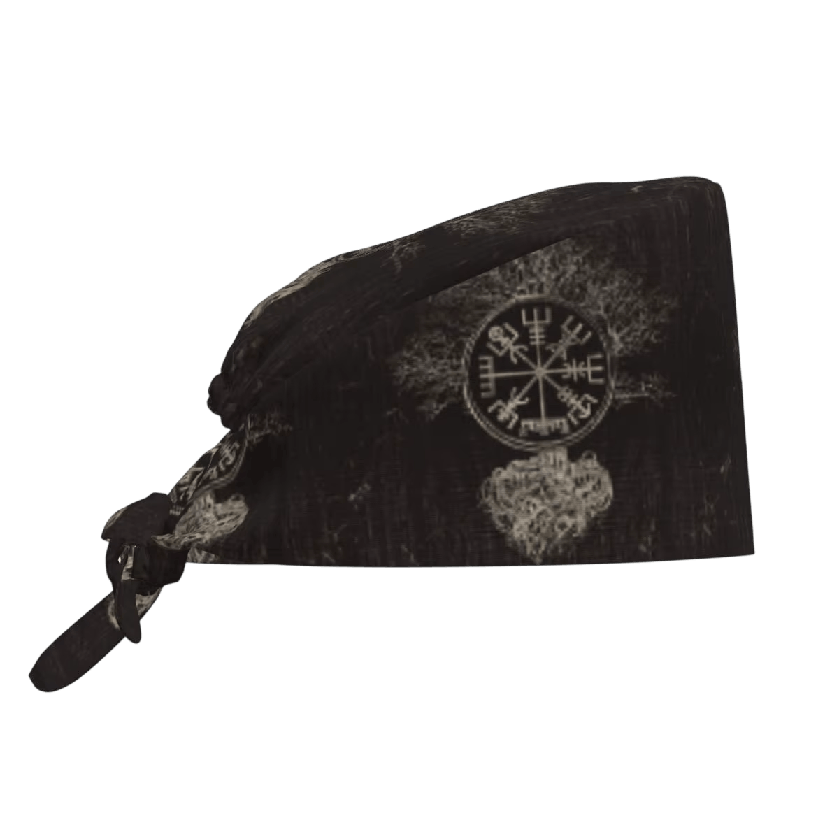 Bandana Viking Roue Solaire Noir, vue de face