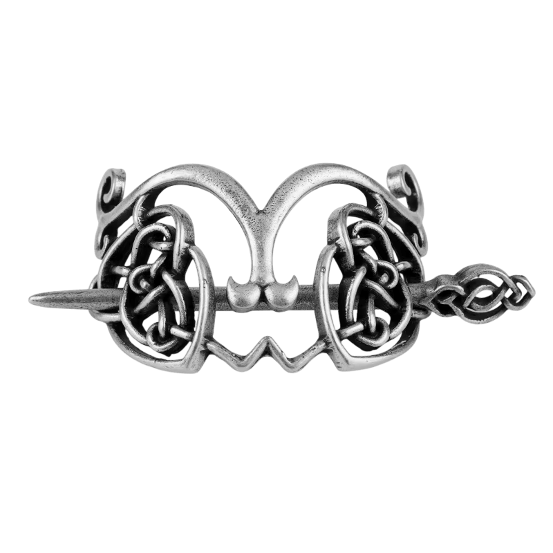 Barrette Viking Double Nœud Symétrique, vue de détail