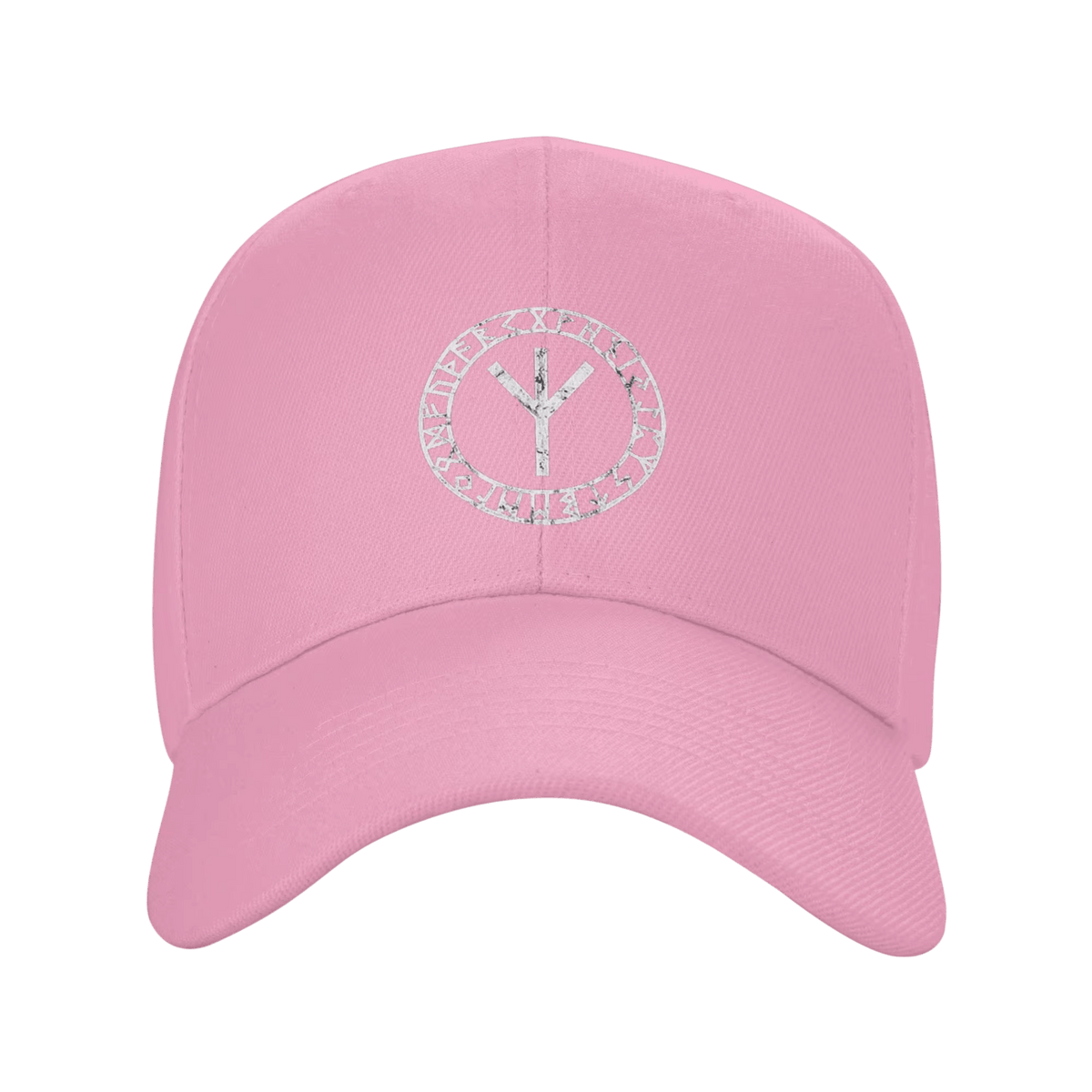 Casquette Viking Rune Algiz Brodée, coloris rose