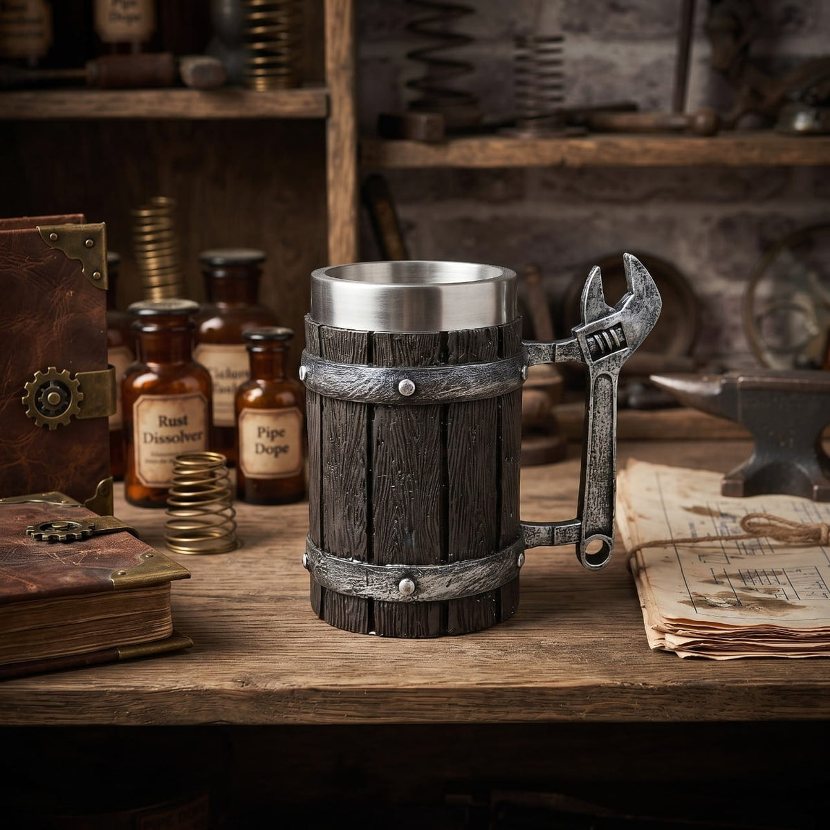 Chope Viking Tonneau : La Clé du Maître — résine haute densité — en situation