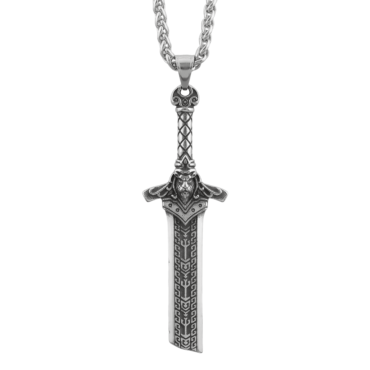homepage Collier viking epee Odin amulette nordique acier