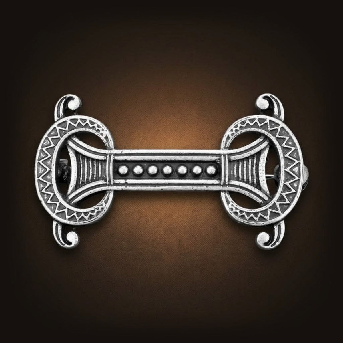 Fibule Viking Rectangulaire à Rivets