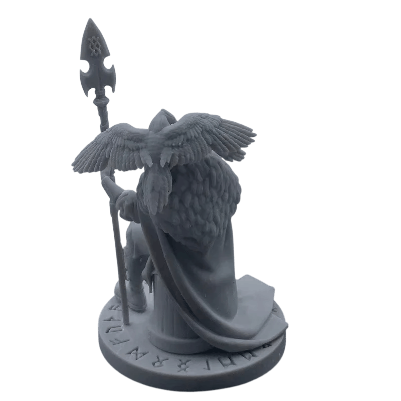 Figurine Odin Père de Tout assis sur son trône en résine 88mm - statue dieu nordique à peindre