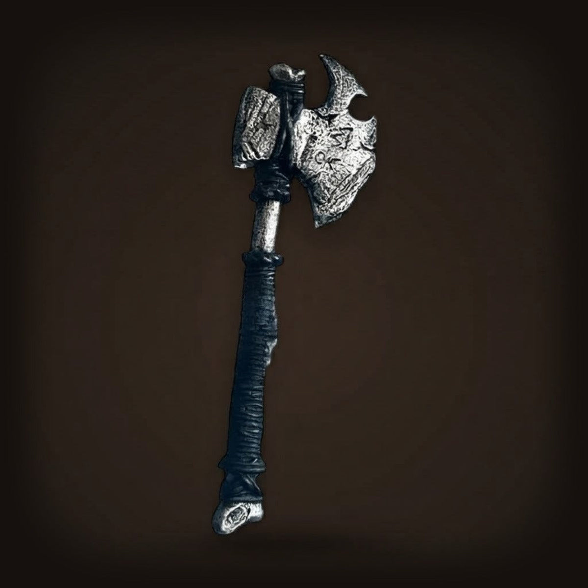 Hache de Guerre à Bec : Manche Enveloppé, 58 cm, vue complète