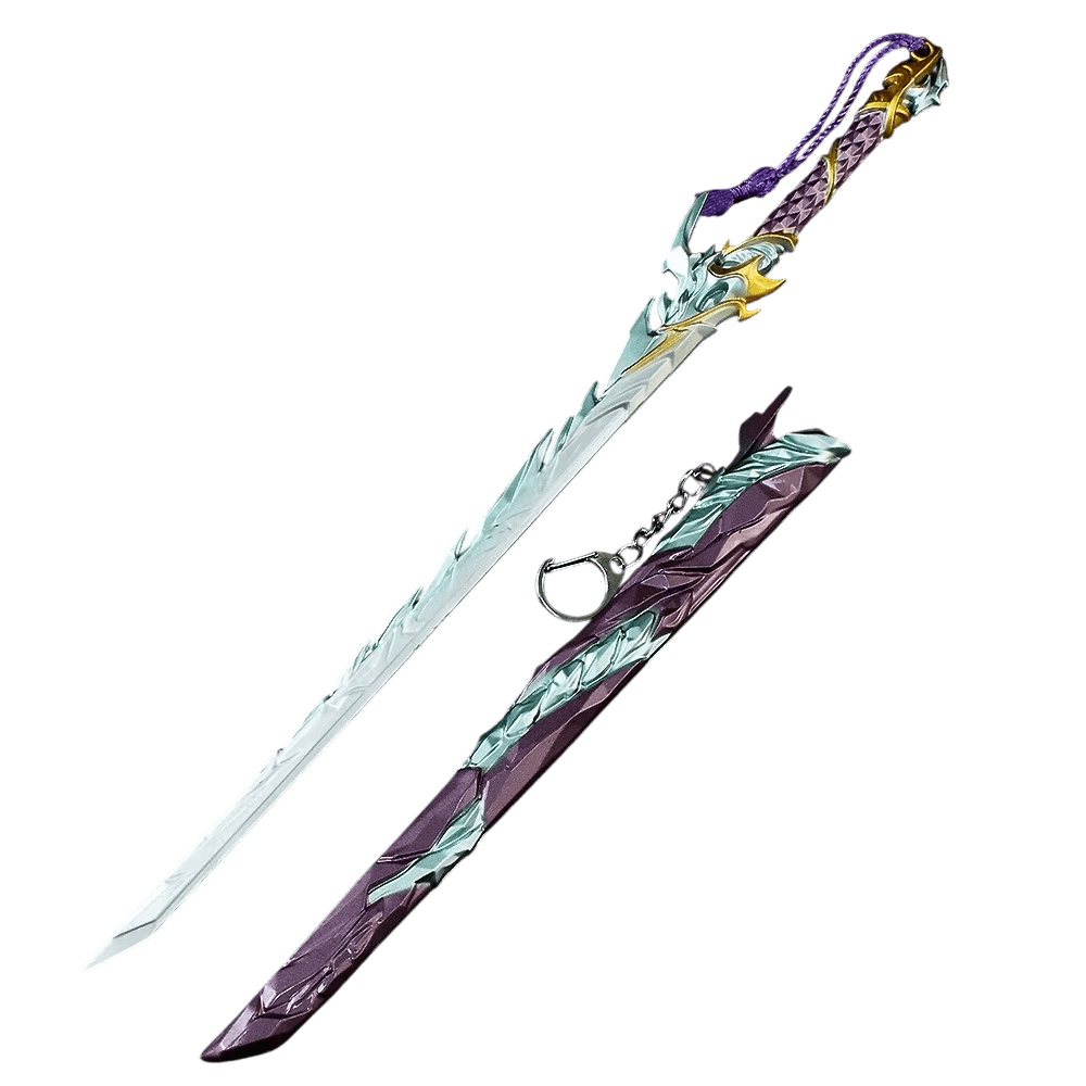 Miniature Épée du Dragon de Givre : Fourreau, 30 cm, vue de détail sur fond blanc
