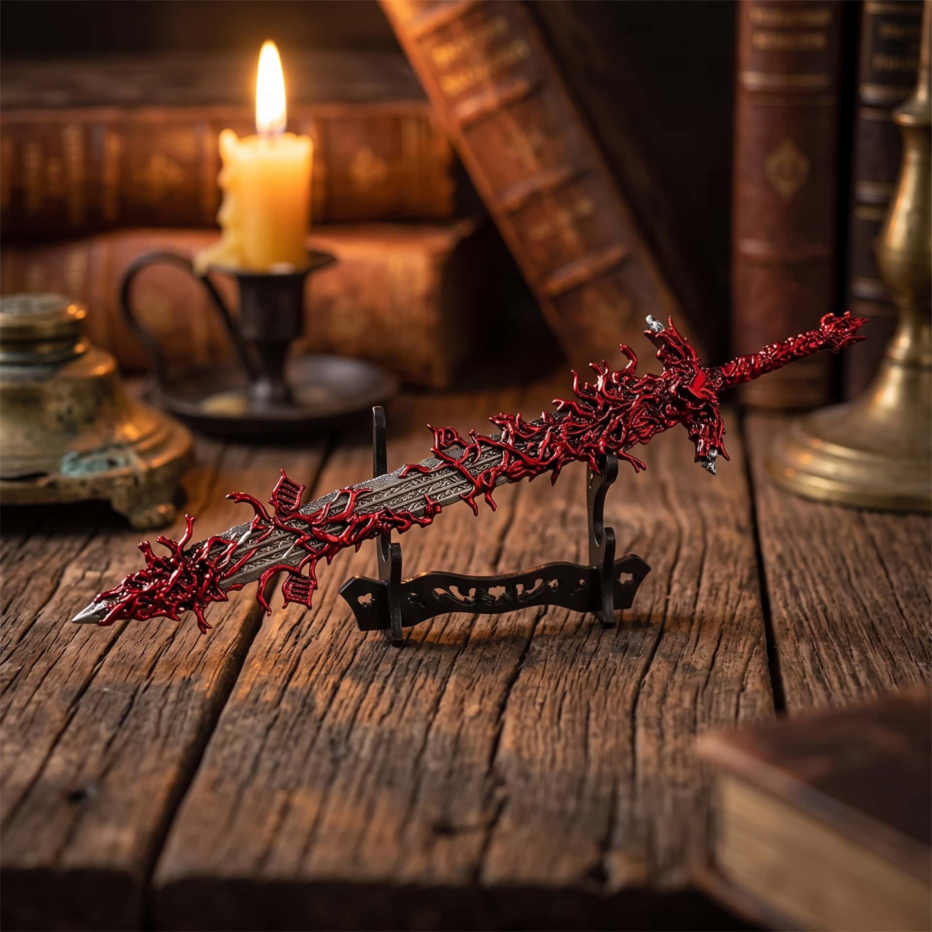 Lame Blasphématoire (Elden Ring) : Miniature 30 cm, miniature de collection sur son socle