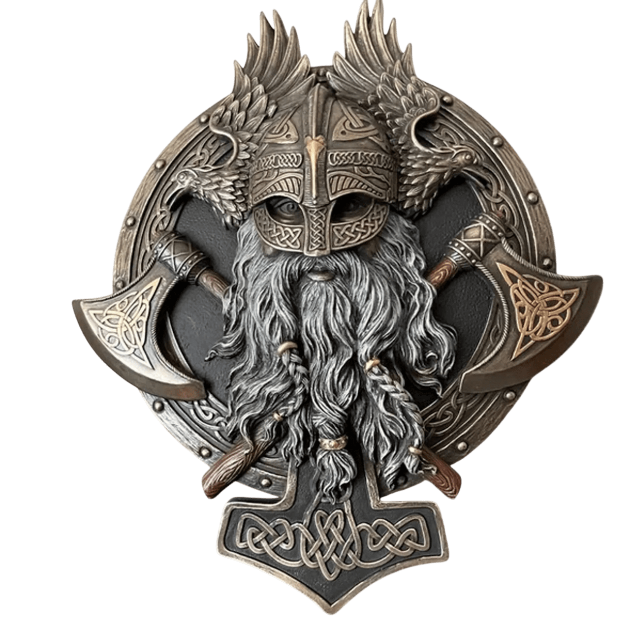 Plaque Métal Décorative Dieu Viking Odin, 30 X 20 Cm, Neuve