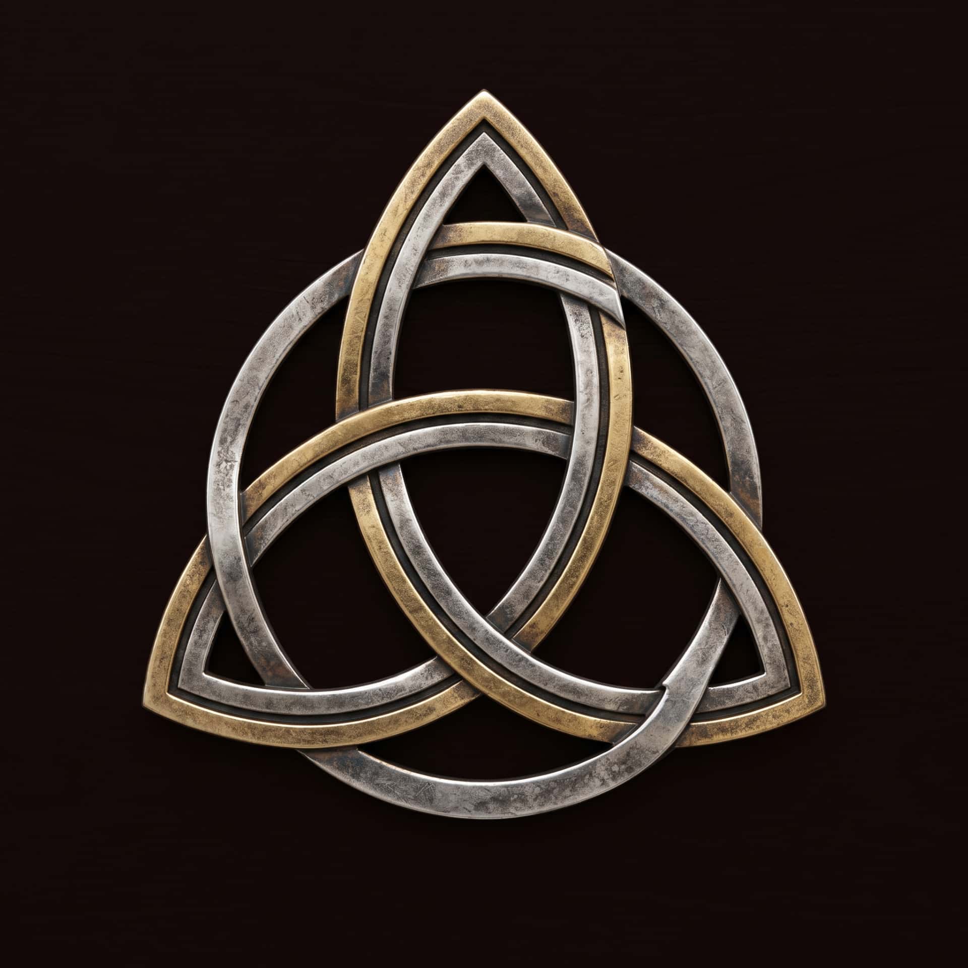 Le triquetra, trois arcs entrelacés sans début ni fin, inscrit dans un cercle