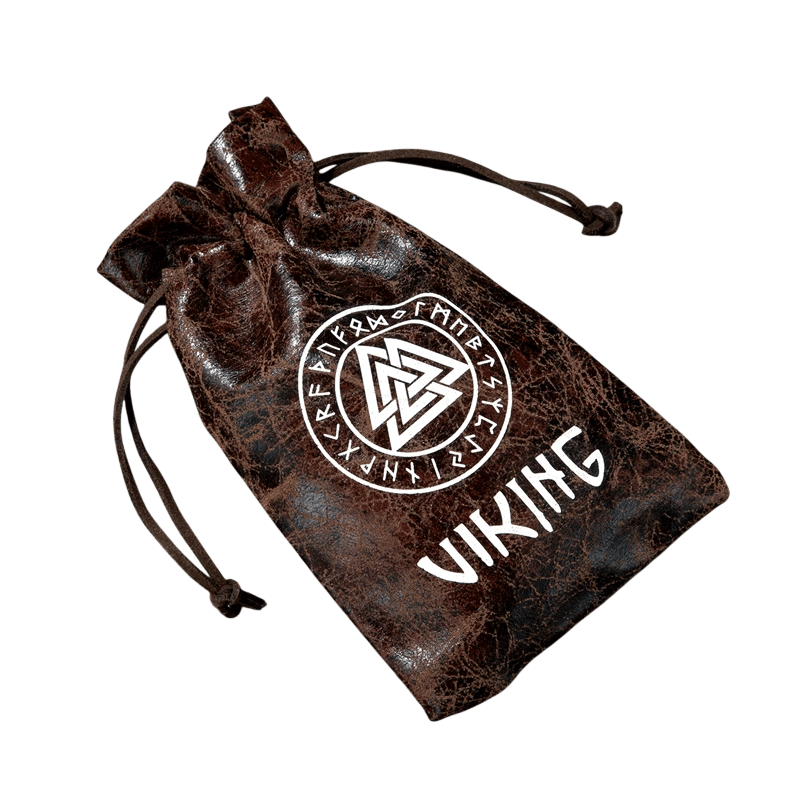 Pochette cadeau viking cuir PU luxe pour bijoux emballage elegant nordique - Le Comptoir Viking