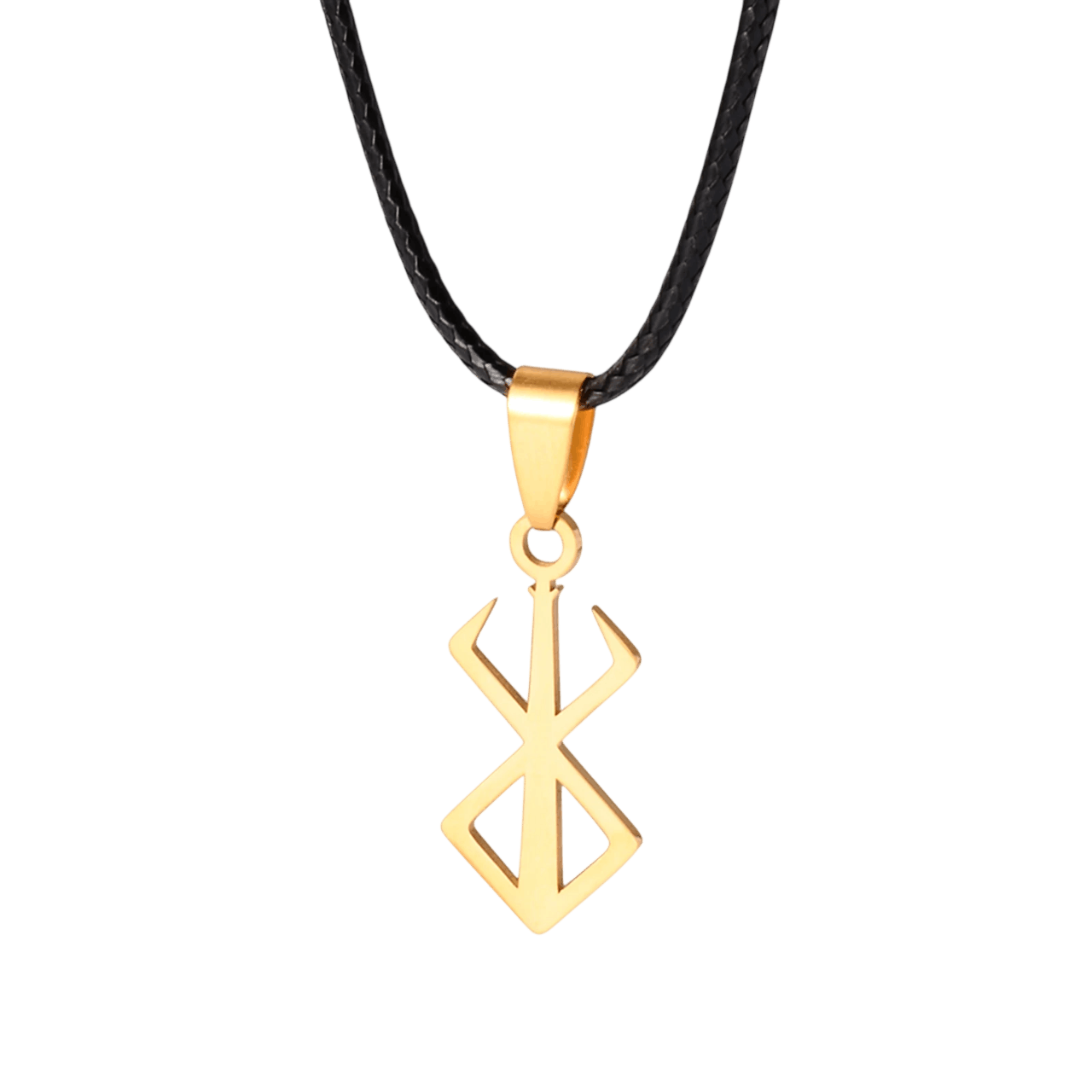 Collier viking pendentif epee berserk acier dore - Le Comptoir Viking