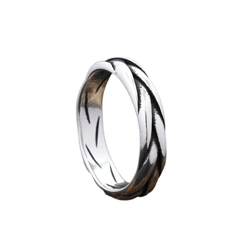 Bague viking noeud celtique entrelacs en acier inoxydable
