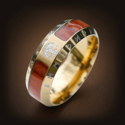 Bague Viking Arbre de Vie Yggdrasil Acier Inoxydable