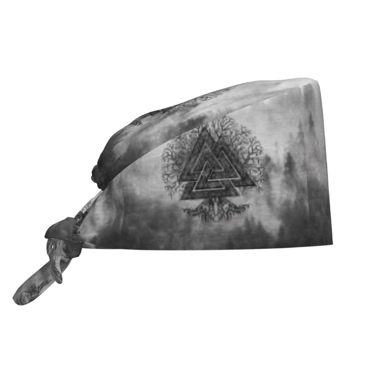 Bandana Viking Valknut Gris Marbré, vue de face