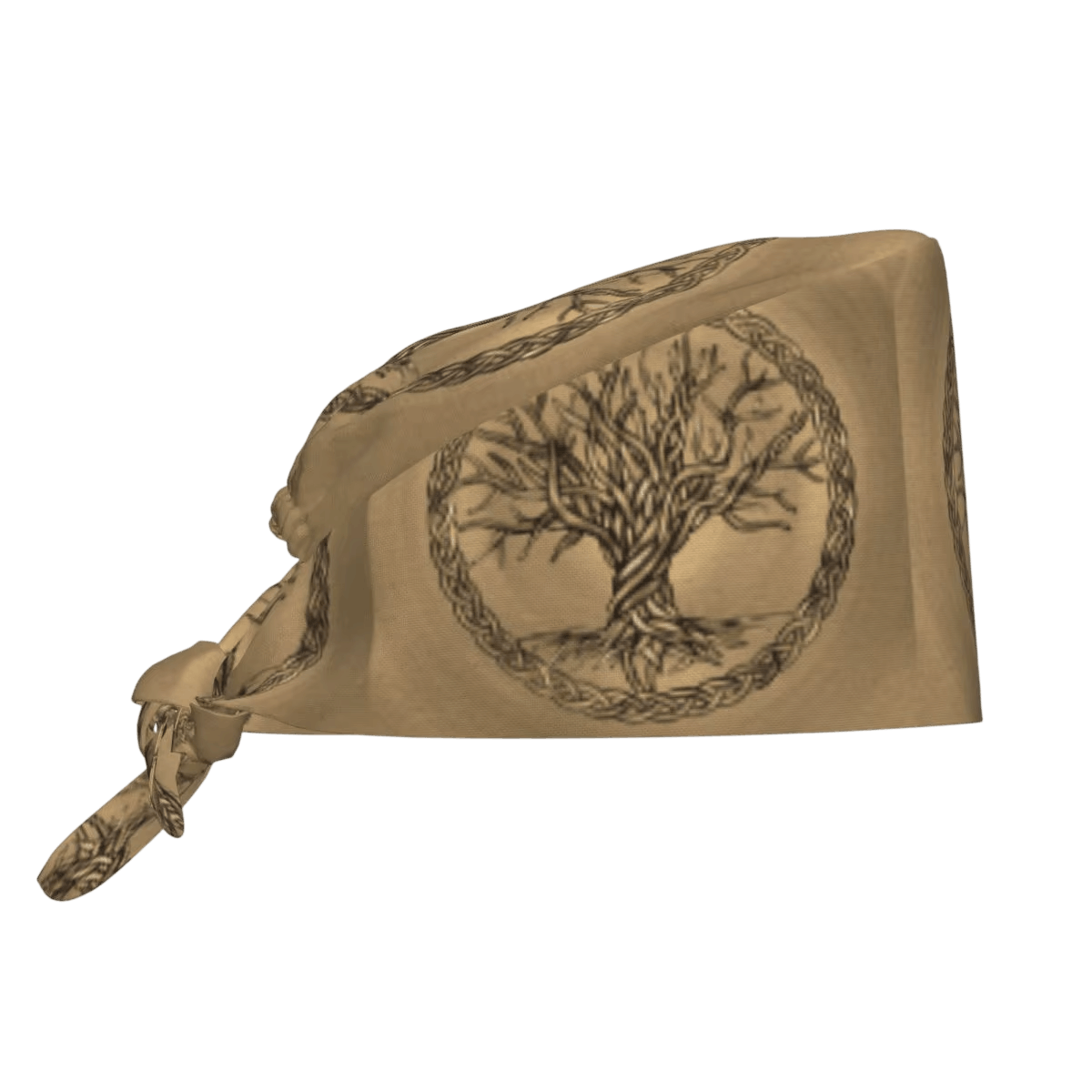 Bandana Viking Yggdrasil Doré Sable, vue de face