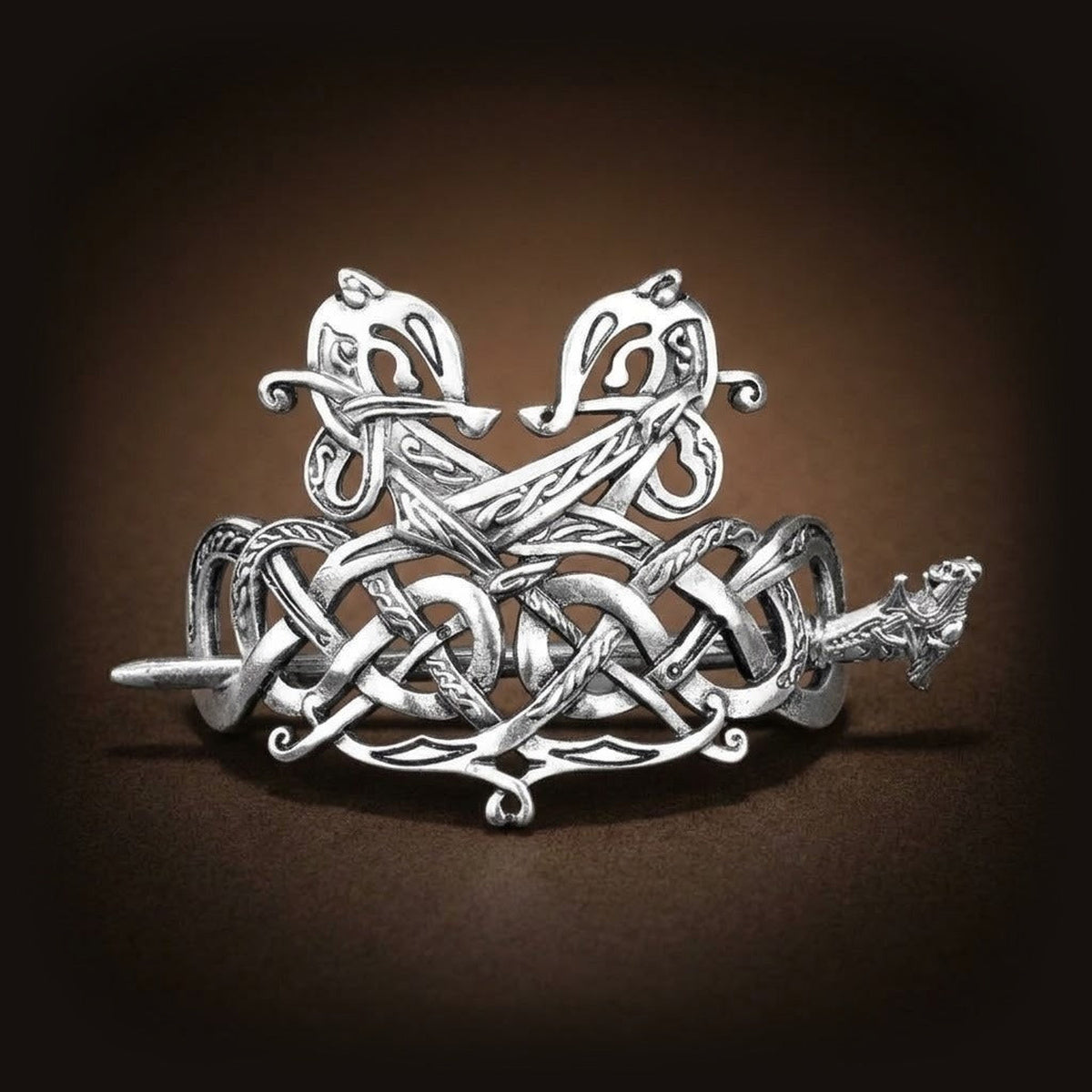 Barrette Viking Chevaux Entrelacés à Pique