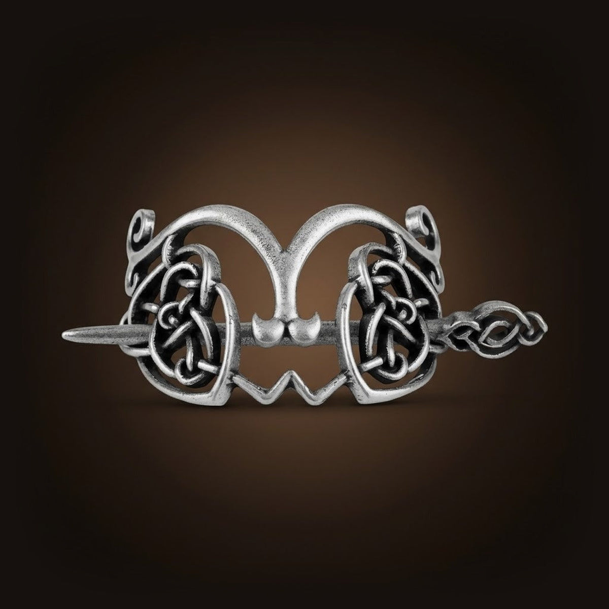 Barrette Viking Double Nœud Symétrique