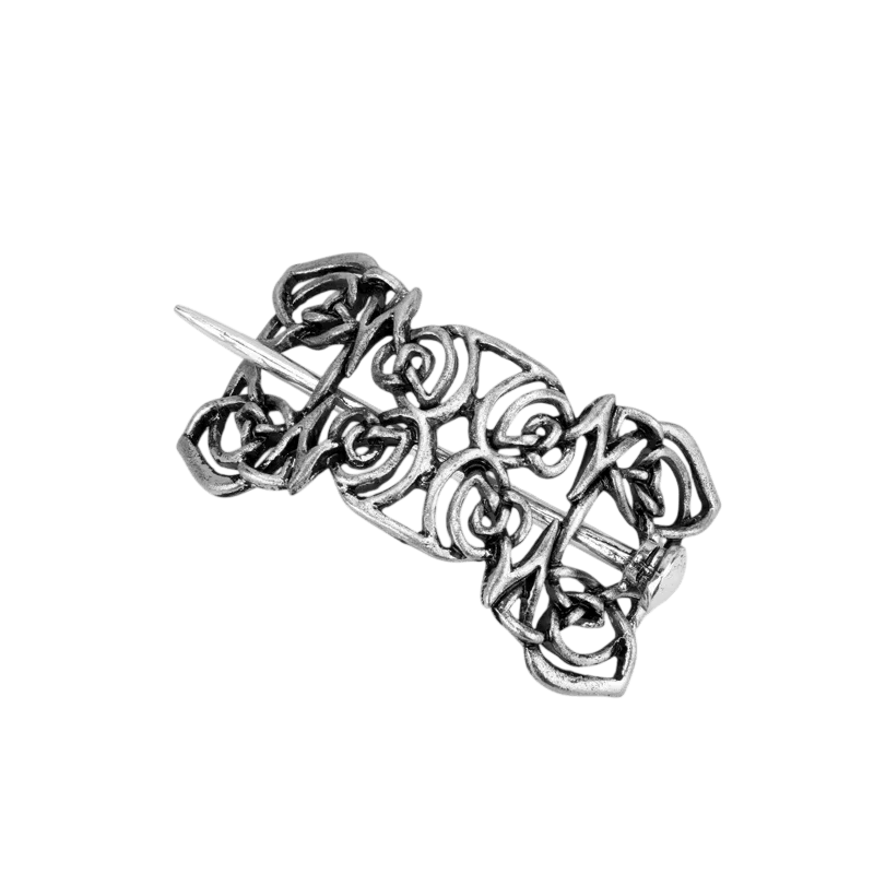 Barrette Viking Entrelacs Denses à Pique, vue de détail