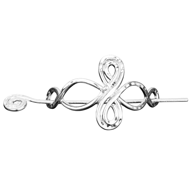 Barrette Viking Nœud Infini Fin, vue de détail