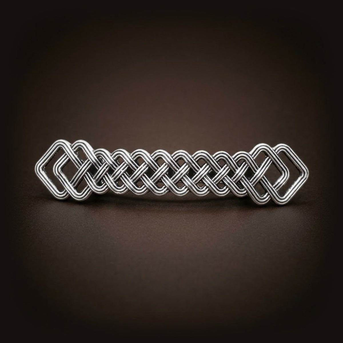 Barrette Viking Tressée Argentée