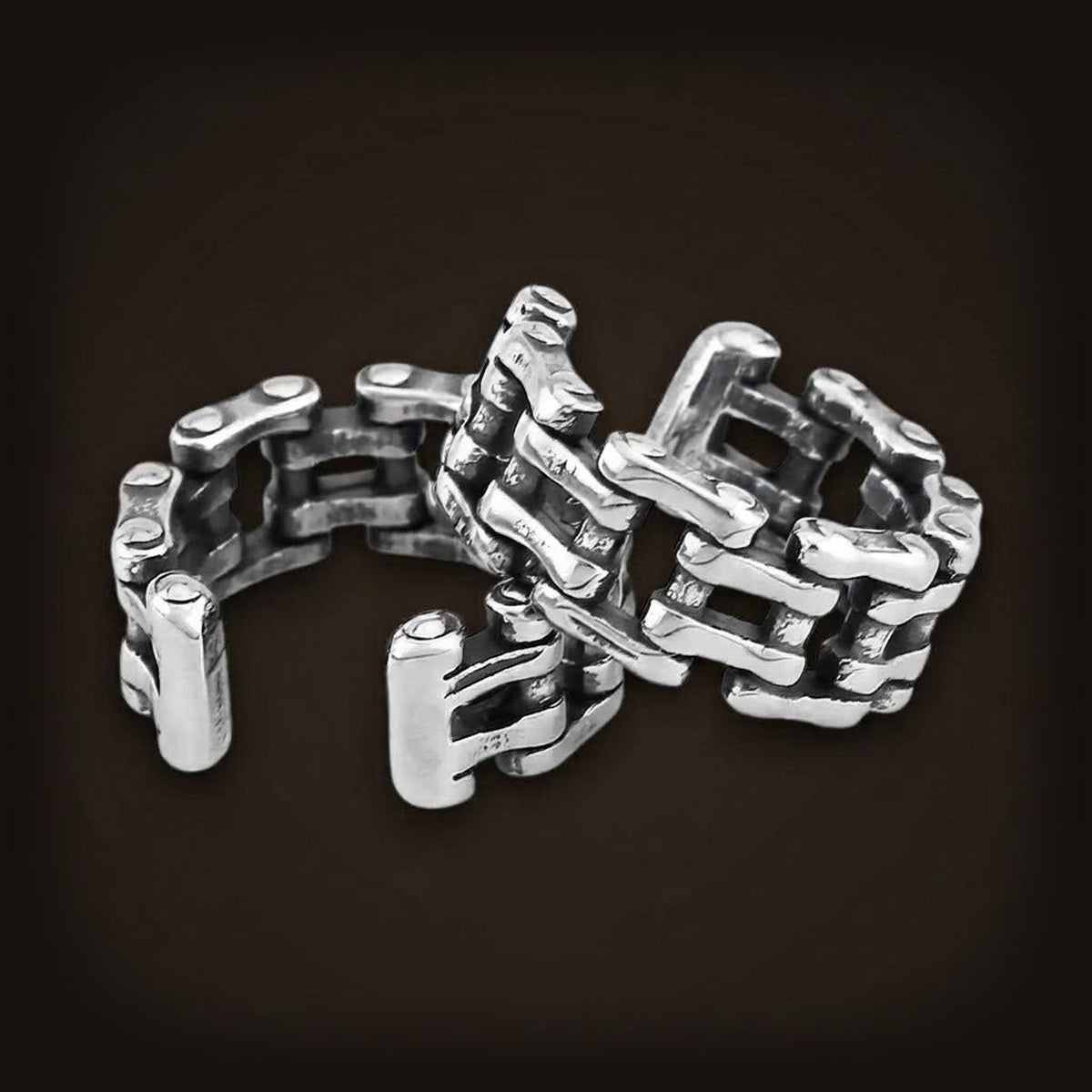 Paire de clips d'oreilles maillon de chaîne en acier inoxydable