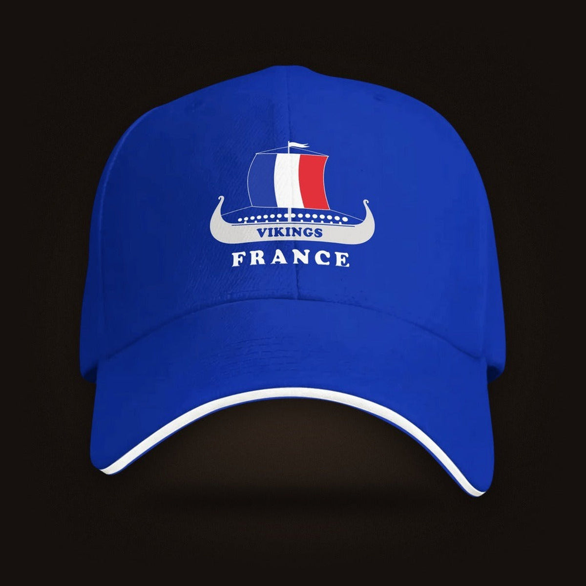 Casquette Viking Drakkar Vikings France, coloris bleu roi