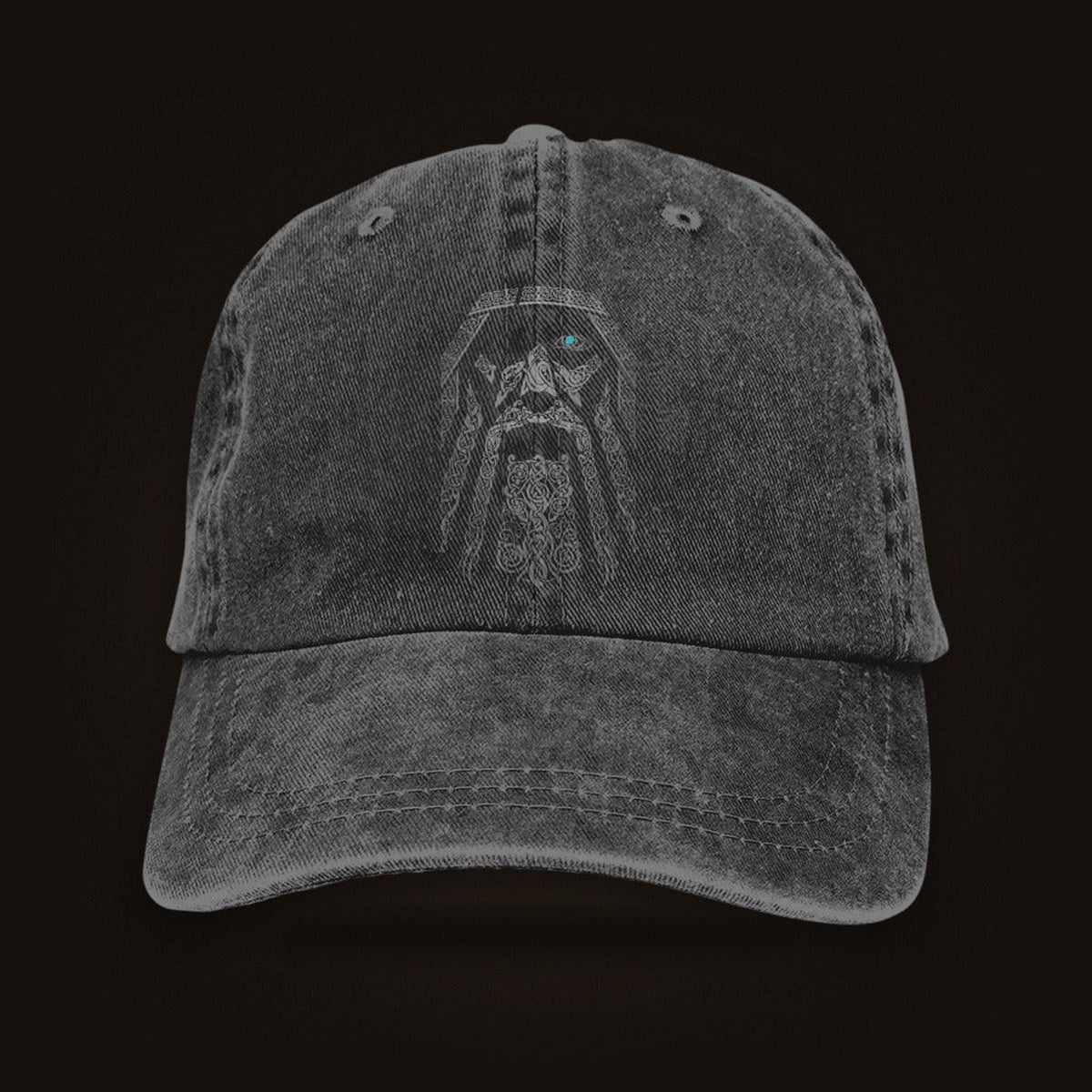 Casquette Viking Odin Délavée Gris, vue de face