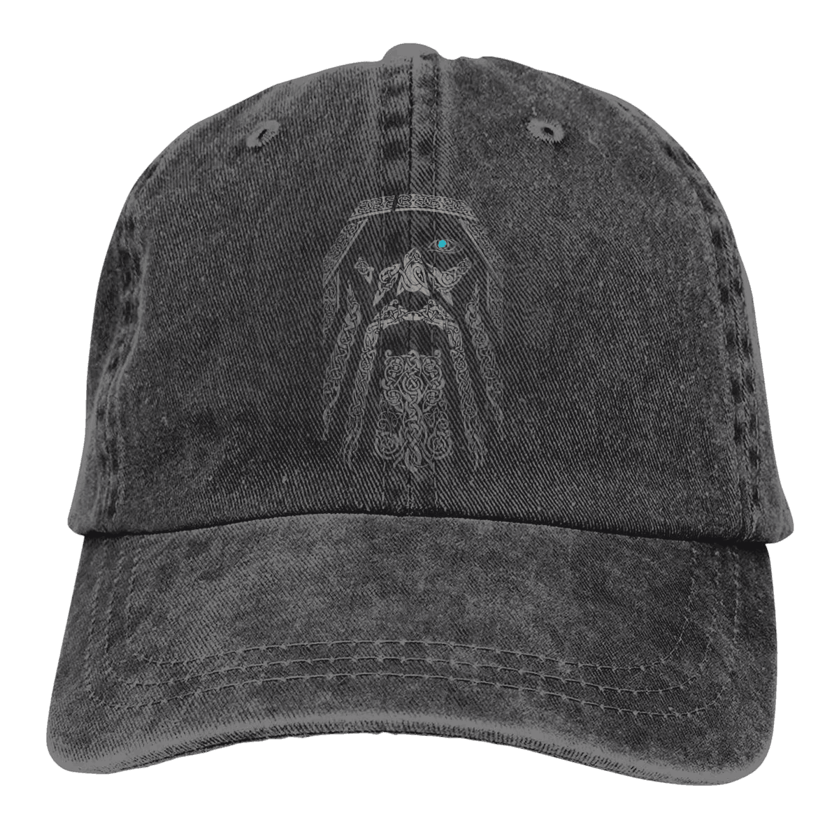 Casquette Viking Odin Délavée Gris, vue de face