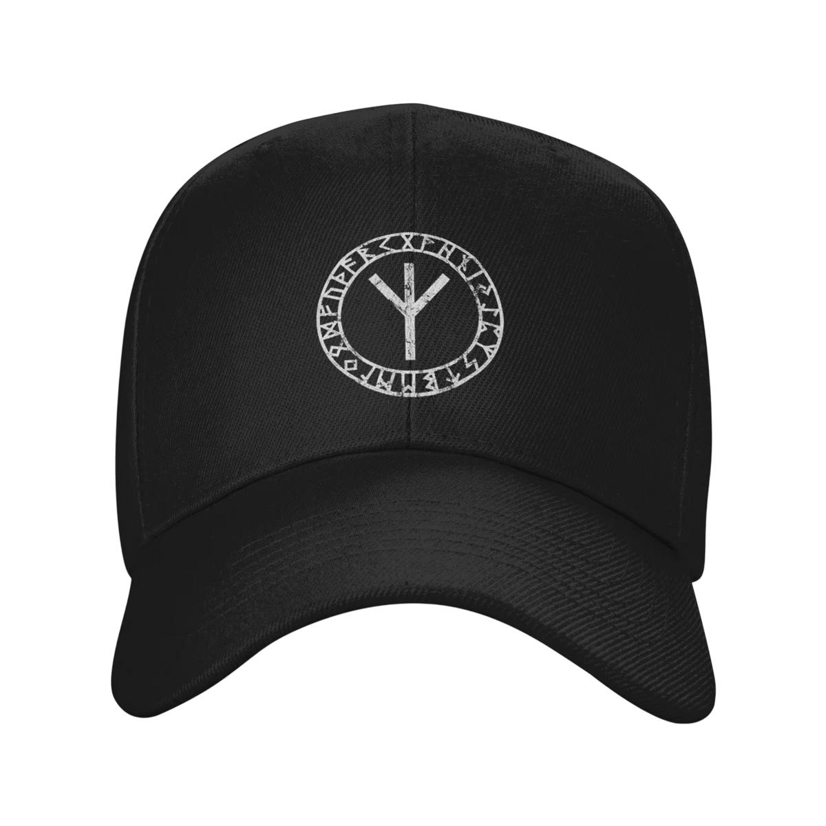 Casquette Viking Rune Algiz Brodée, coloris noir