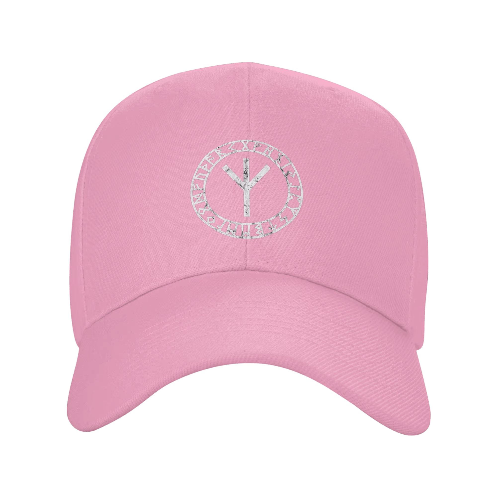 Casquette Viking Rune Algiz Brodée, coloris rose