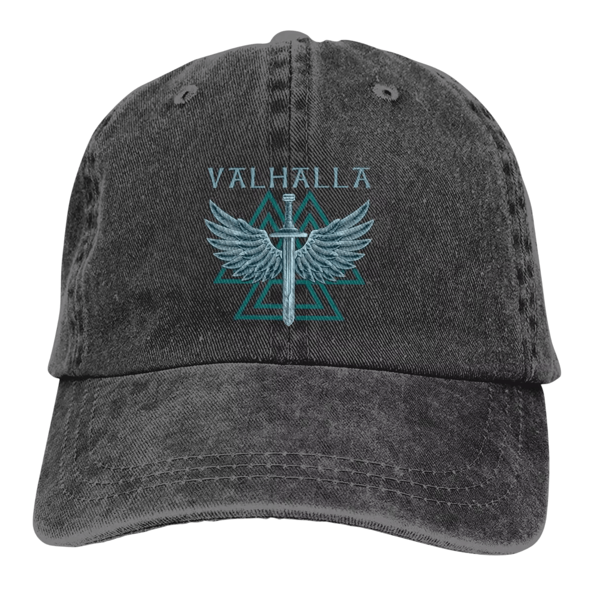 Casquette Viking Valhalla Délavée, coloris noir délavé