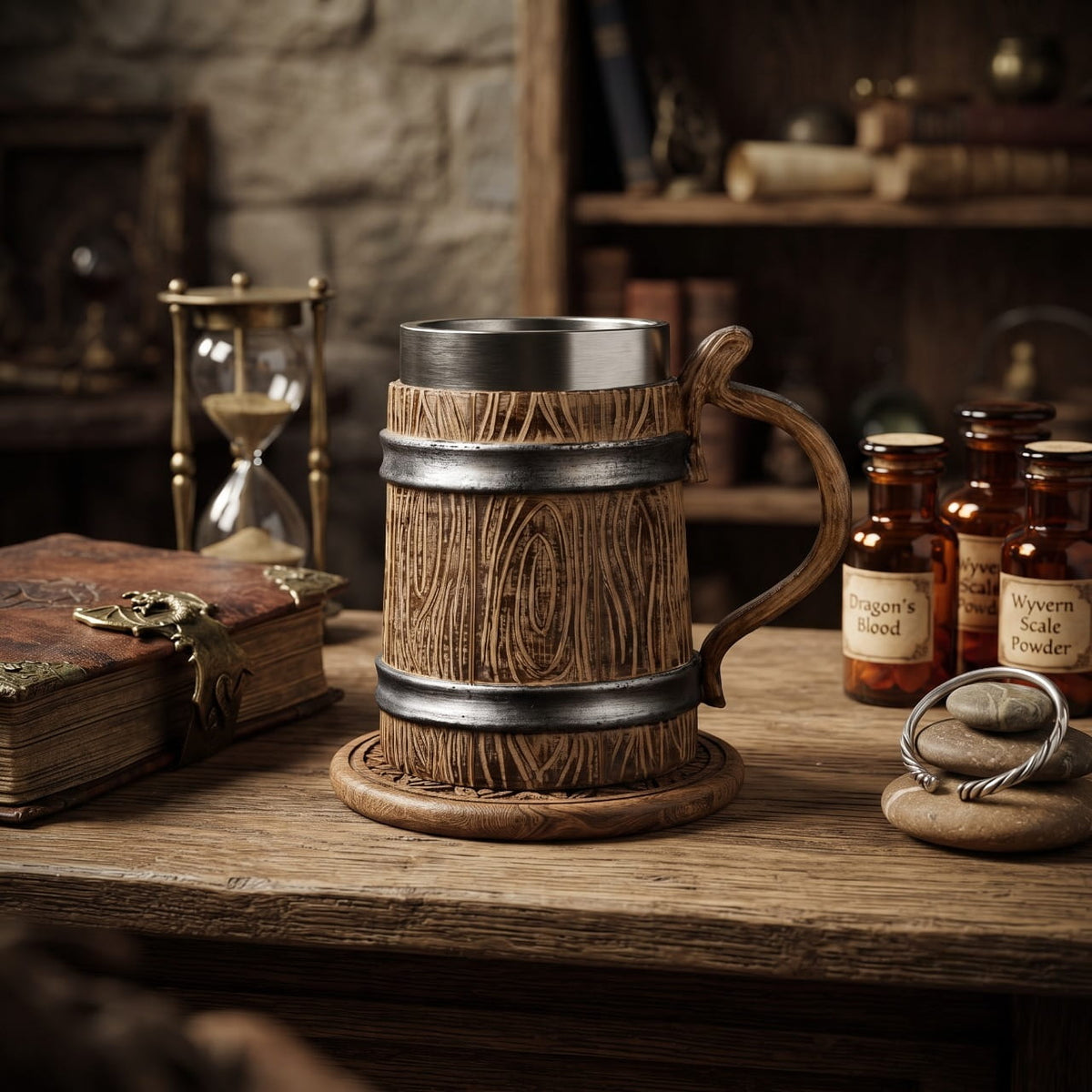 Chope Viking Tonneau Tradition : L'Ergonomique — résine sculptée — en situation