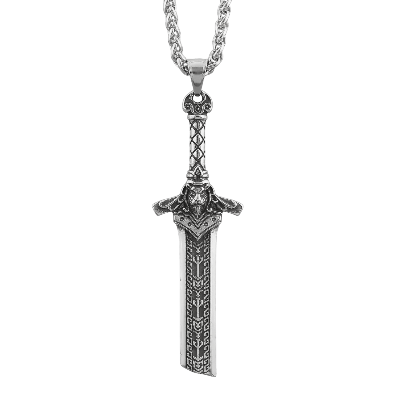 homepage Collier viking epee Odin amulette nordique acier