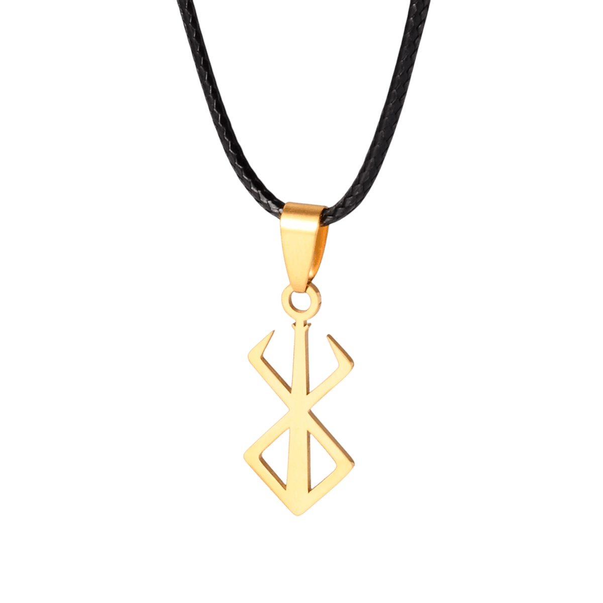 Collier viking pendentif epee berserk acier dore - Le Comptoir Viking