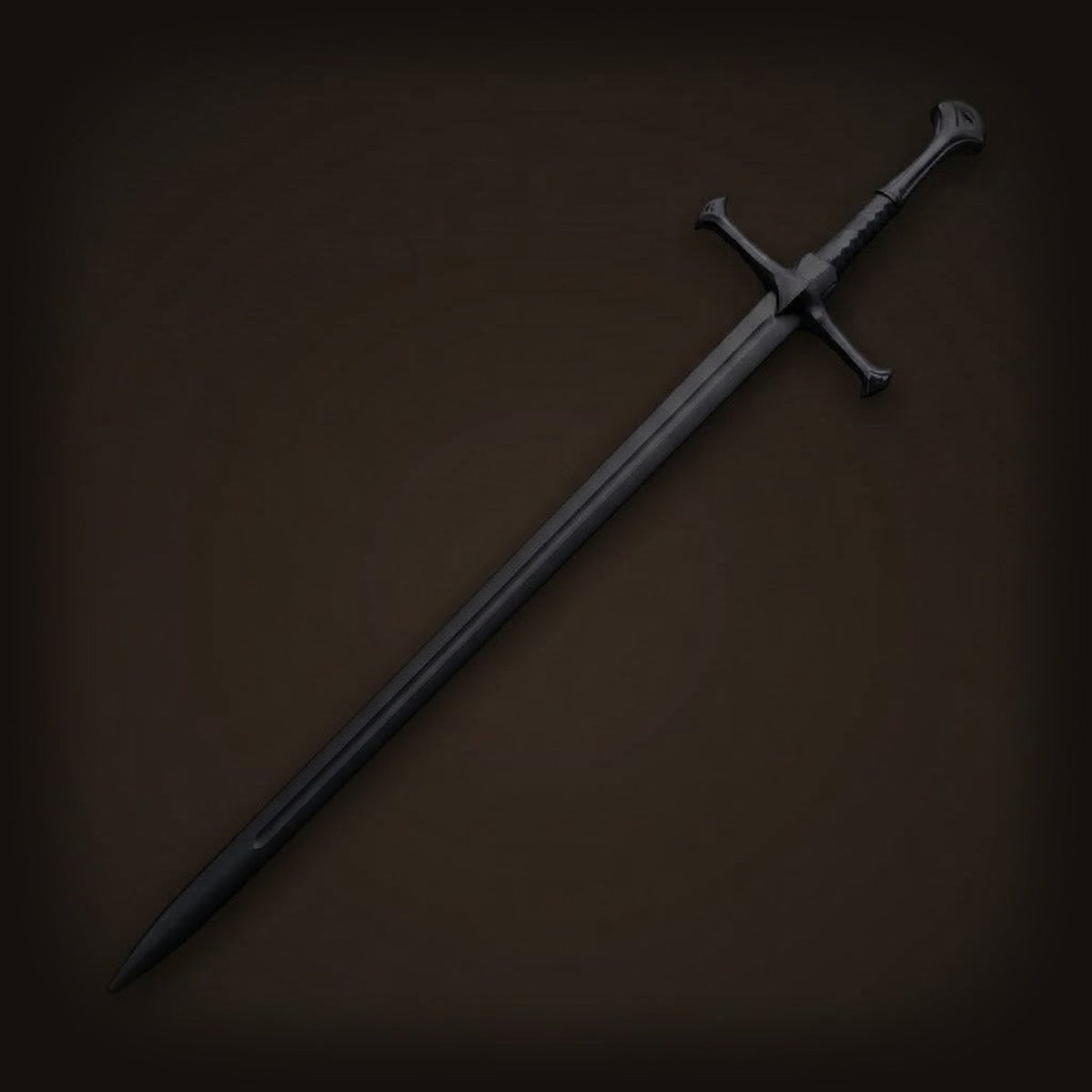 Épée Longue d'Entraînement en Polypropylène : Noire, 95 cm, vue complète
