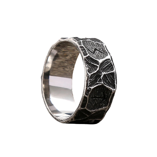 Bague viking runes Odin gravees en acier inoxydable