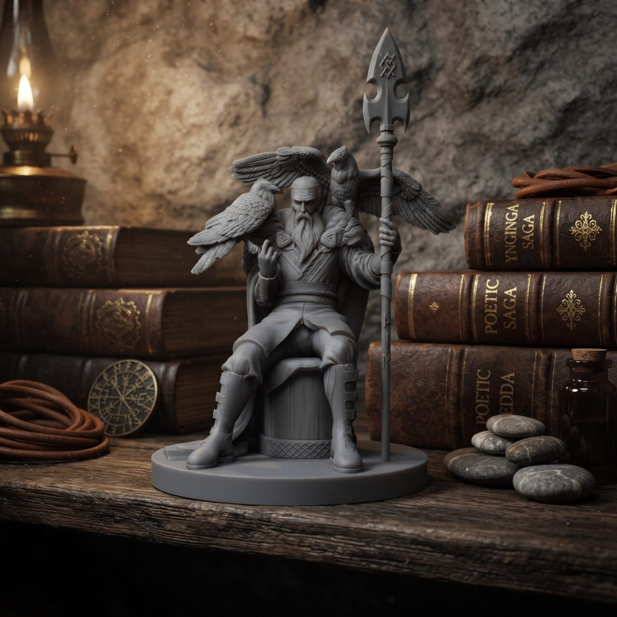 Figurine Odin Père de Tout en Résine 88mm — en situation