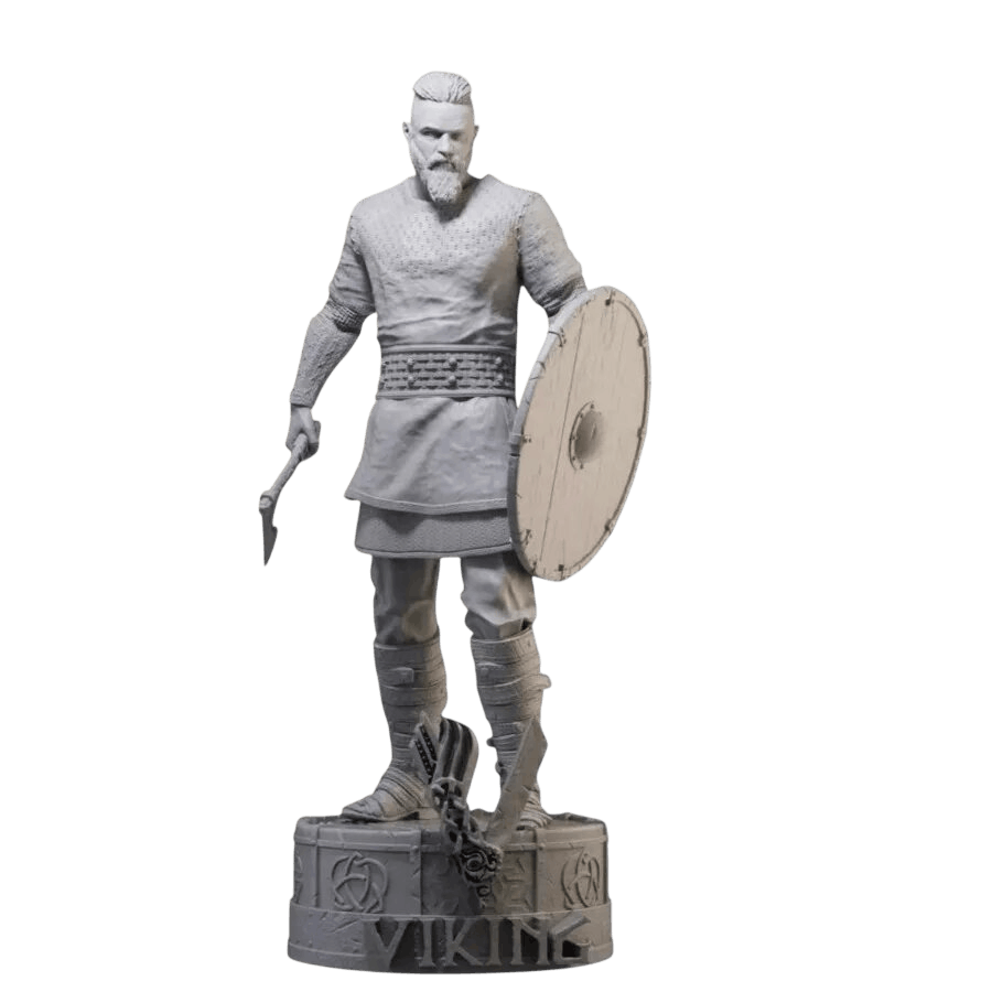 Figurine Ragnar Lothbrok guerrier viking en résine 75mm - miniature à peindre échelle 1/24